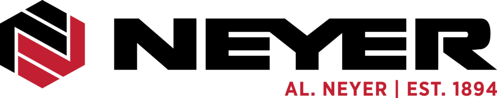 The image displays the logo of "al neyer," indicating it was established in 1894, with a stylized "n" emblem in red and black colors to the left of the text.