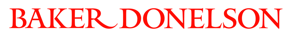 Red and bold company logo for "baker donelson".