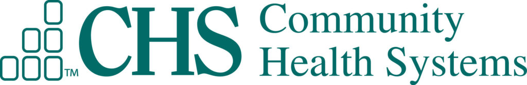 The image shows the logo of "chs community health systems," featuring stylized elements that appear to resemble medical pills or capsules to the left of the text, which may symbolize their connection to healthcare and pharmaceuticals. the logo uses green and teal colors, often associated with health, wellness, and trustworthiness.