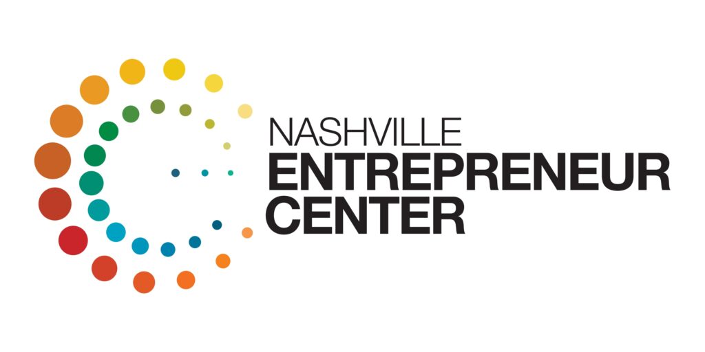 Logo of the nashville entrepreneur center featuring a circular design with multicolored dots representing innovation and connectivity.