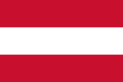 This image displays a flag with three horizontal bands – two red outer bands and a single white band in the middle.
