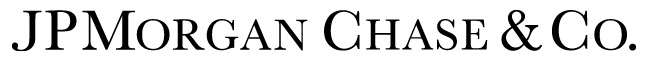The image displays the logo of jpmorgan chase & co., which is a stylized text representation of the company's name.