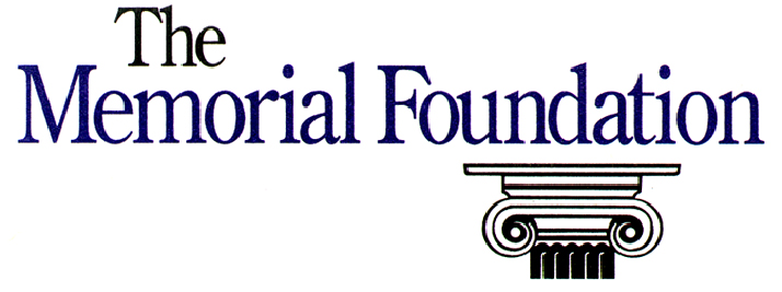 Logo of the memorial foundation featuring stylized text and an illustration of an architectural column capital.