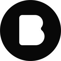 A bold white letter 'b' centered within a black circular background.