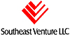Red and gray logo of southeast venture llc, featuring three checkmarks arranged in a tiered design.