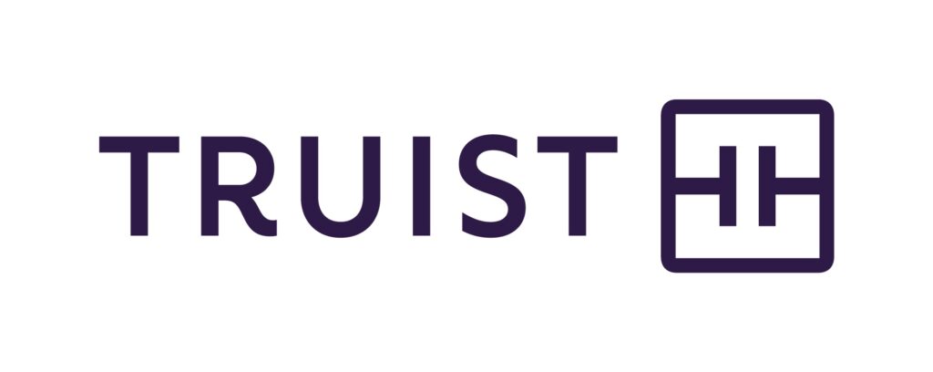 Truist logo featuring bold capital letters and a stylized square monogram.