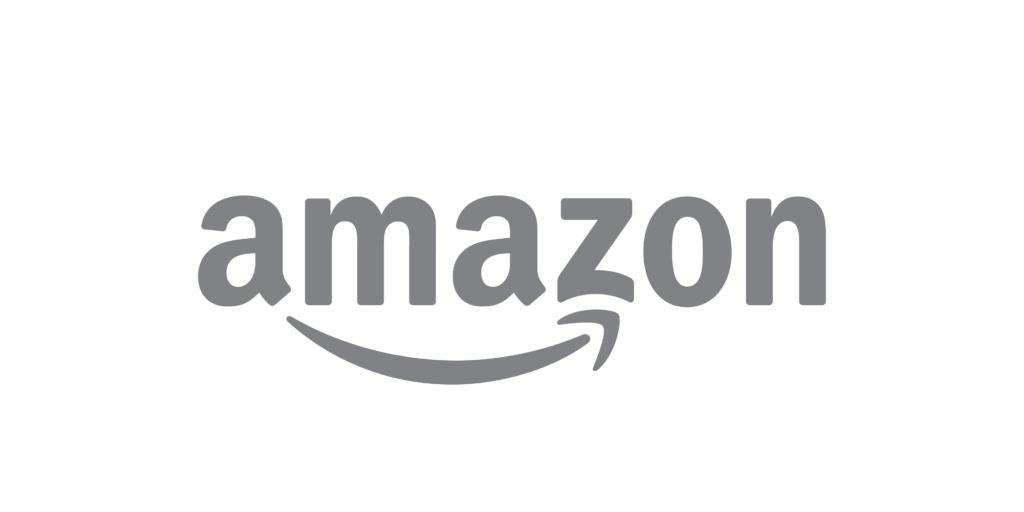 Amazon logo with its iconic smiling arrow pointing from the 'a' to the 'z' indicative of the company's wide range of products, from a to z.