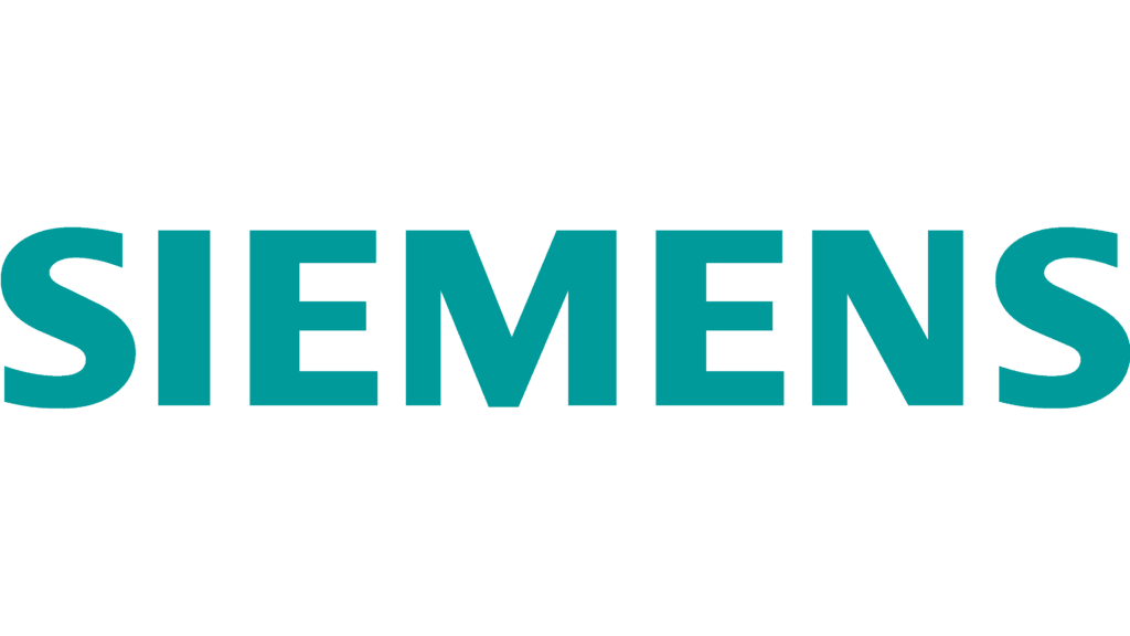 The image displays the logo of siemens, which is a prominent multinational engineering and electronics company known for its innovations in industry, energy, healthcare, and infrastructure. the logo consists of the word "siemens" in a bold, uppercase sans-serif typeface, highlighted in a distinctive teal or turquoise color.